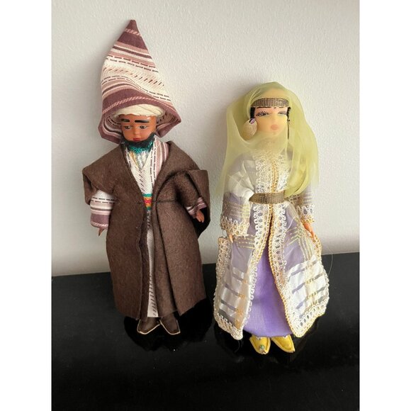 Vtg Moroccan Male Berber Female Fatima Doll Folkloric LATIFA Depose Passport - Picture 3 of 10